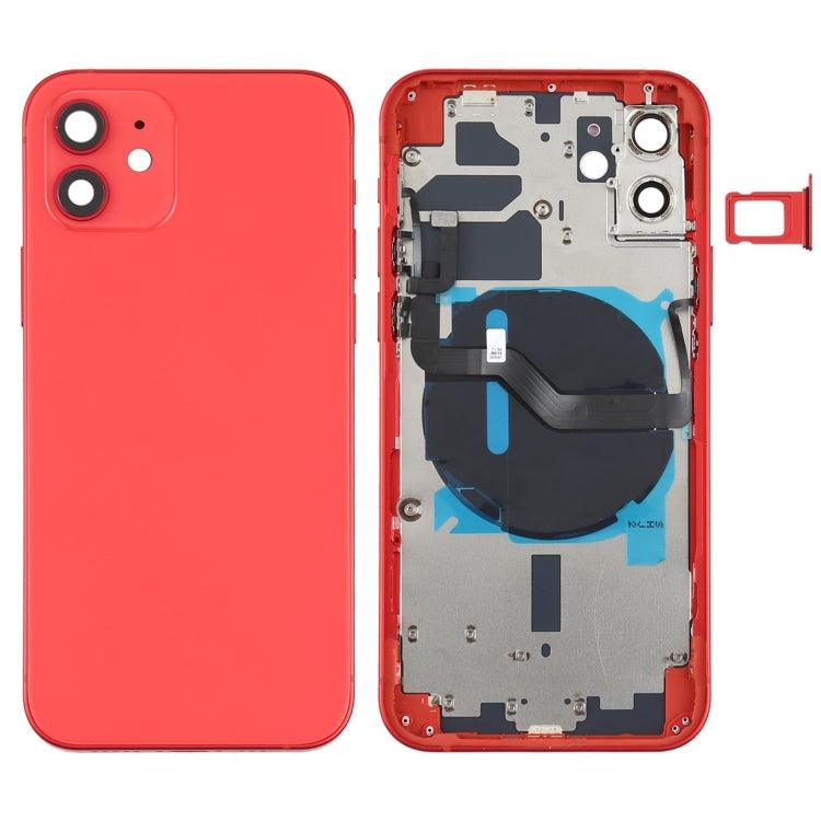 Back Housing With Small Parts & Charging Coil For iPhone 12 - Red - Best Cell Phone Parts Distributor in Canada, Parts Source Back Housing With Small Parts & Charging Coil For iPhone 12 - Red - Best Cell Phone Parts Distributor in Canada, Parts Source